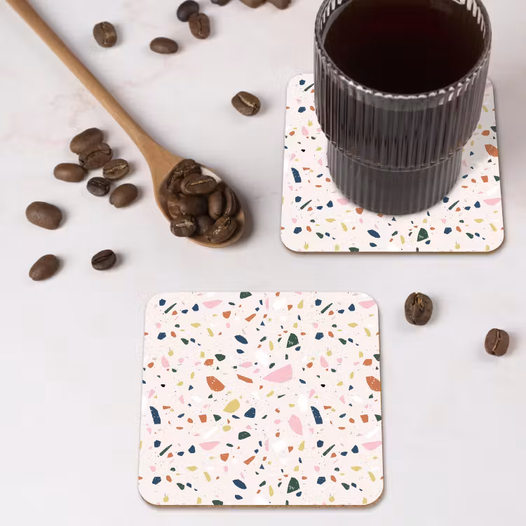Onderzetter - Terrazzo - Patroon - Kleurrijk — 4