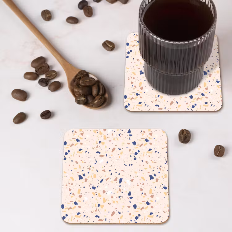 Onderzetter - Terrazzo - Patroon - Kleurrijk - Indigo — 4