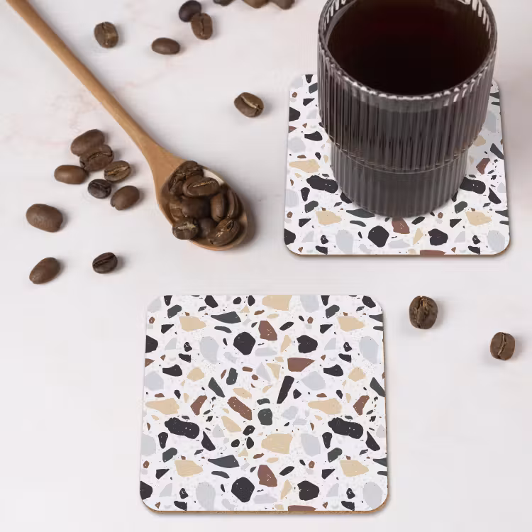 Onderzetter​ - Terrazzo -  Patroon - Kleurrijk - Klei — 4