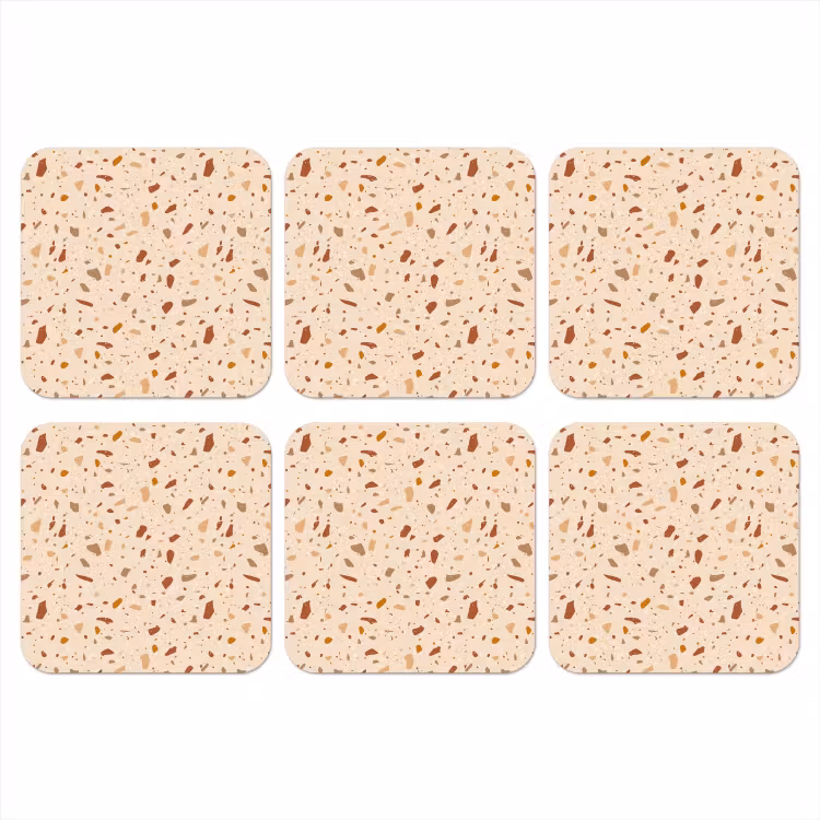 Onderzetter - Terrazzo - Patroon - Kleurrijk - Steen — 1