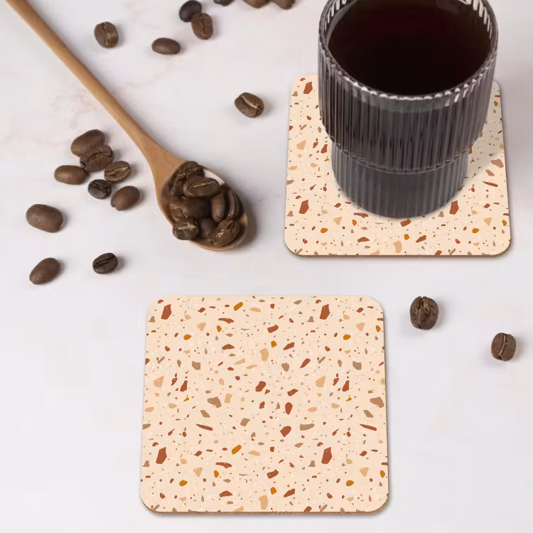 Onderzetter - Terrazzo - Patroon - Kleurrijk - Steen — 4