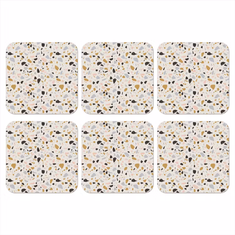 Onderzetter - Terrazzo - Patroon - Neutraal - Zacht - Multi — 1