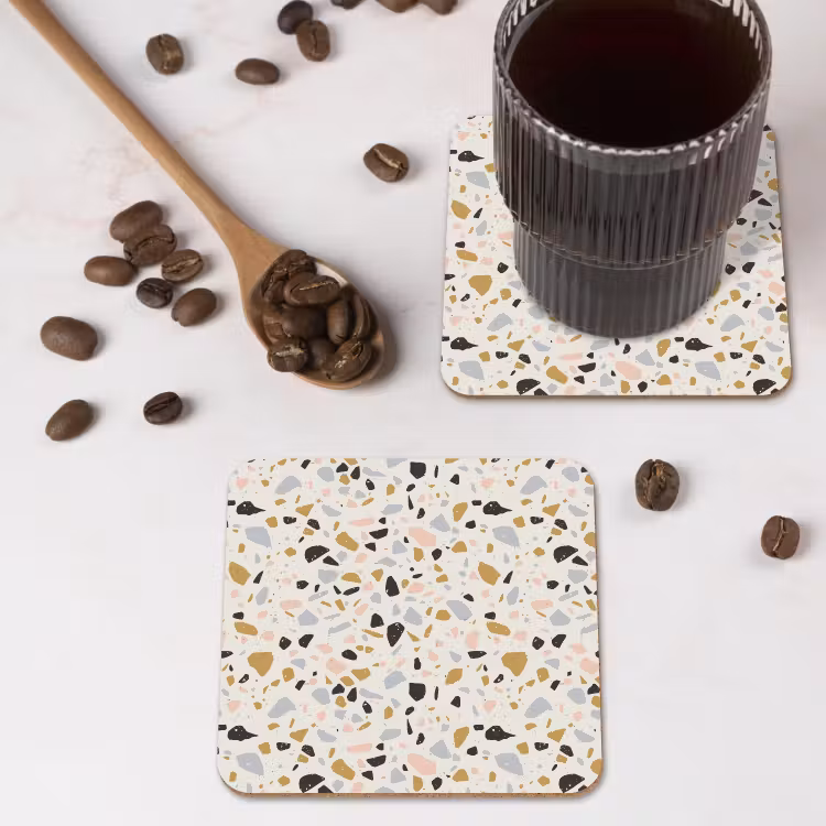 Onderzetter - Terrazzo - Patroon - Neutraal - Zacht - Multi — 4