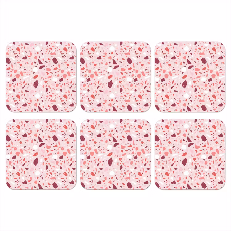 Onderzetter​ - Terrazzo - Patroon - Roze — 1