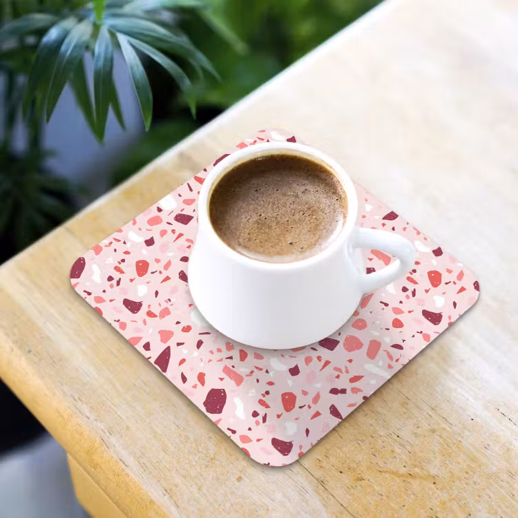 Onderzetter​ - Terrazzo - Patroon - Roze — 2