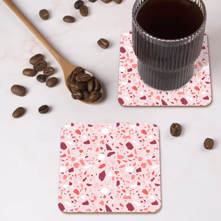 Onderzetter​ - Terrazzo - Patroon - Roze — 4