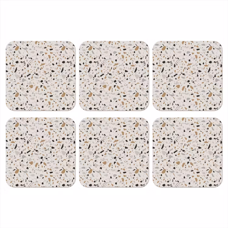 Onderzetter - Terrazzo - Patroon - Staal — 1
