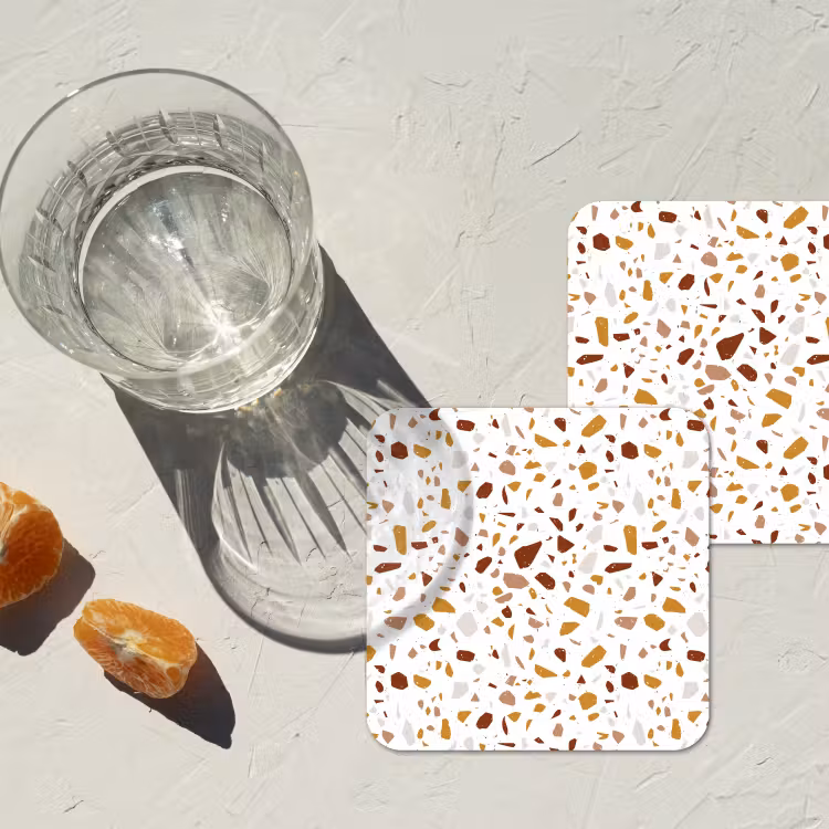 Onderzetter - Terrazzo - Patroon - Wit - Urban — 3
