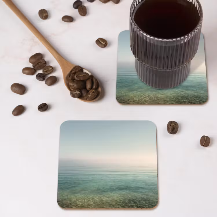 Onderzetter - Zee - Horizon - Blauw - Mist — 4