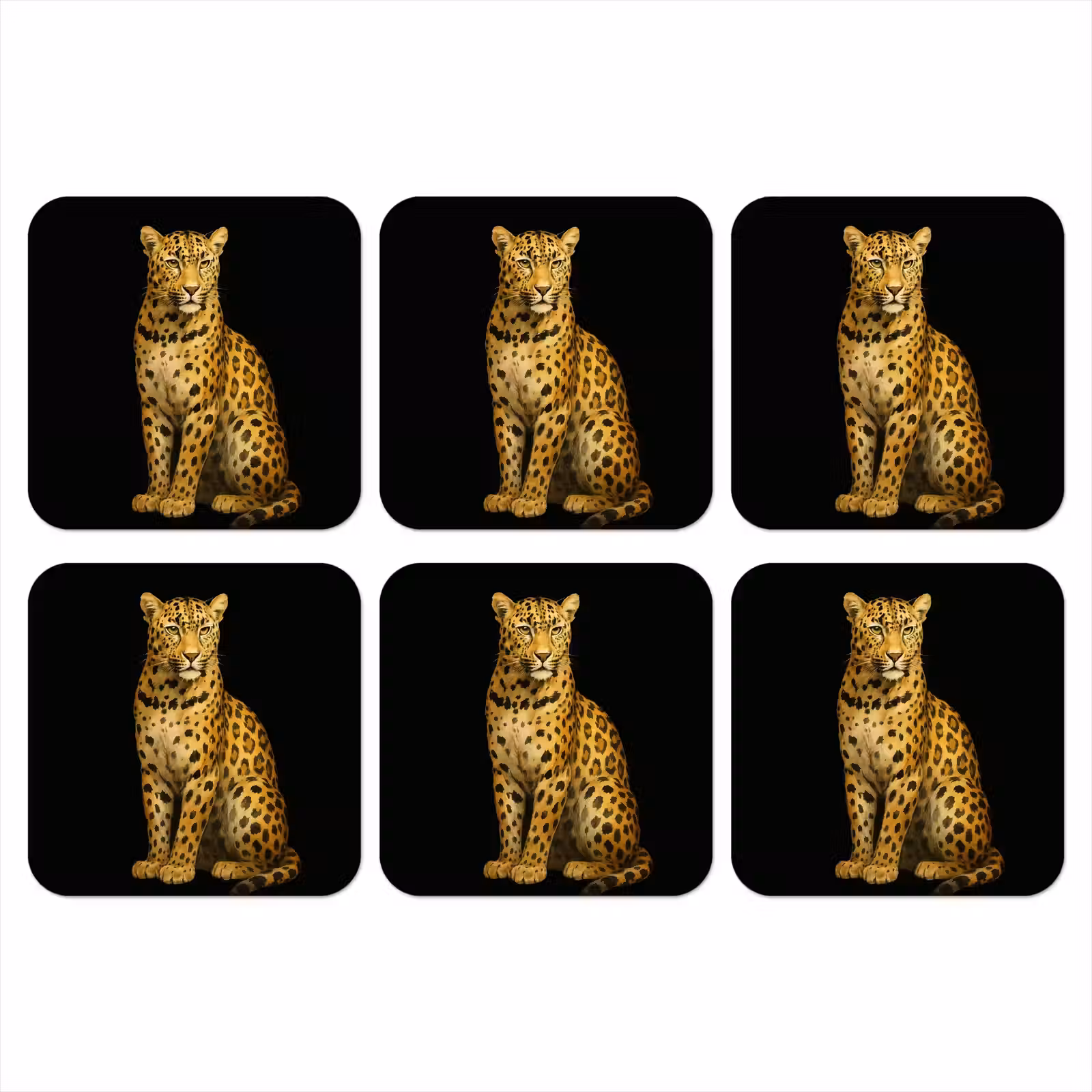 Onderzetter - Panter - Realistisch - Bruin — 1