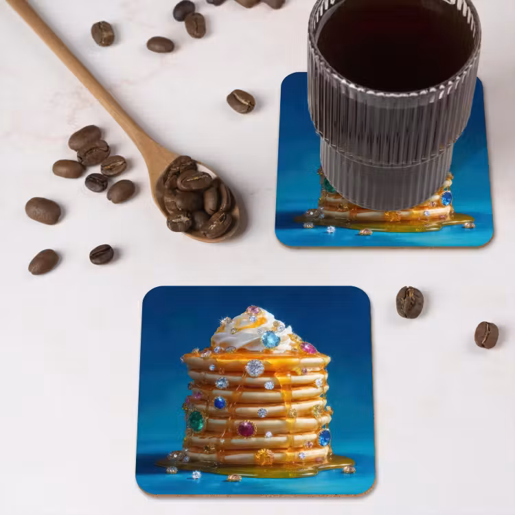 Onderzetter - Pannenkoeken - Steentjes - Glitter - Slagroom — 4