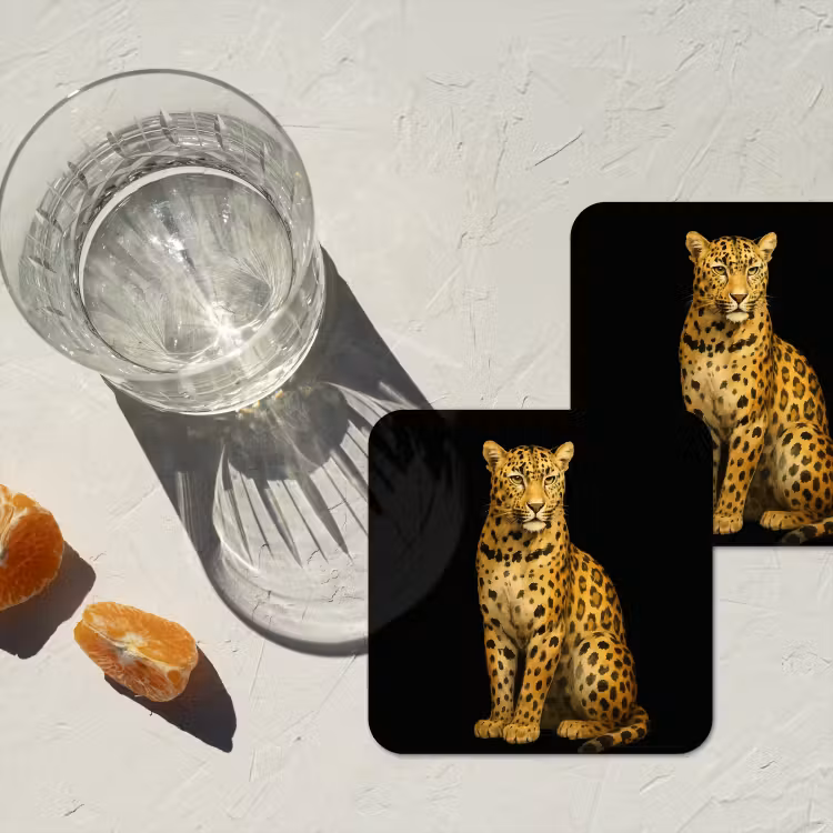 Onderzetter - Panter - Realistisch - Bruin — 3