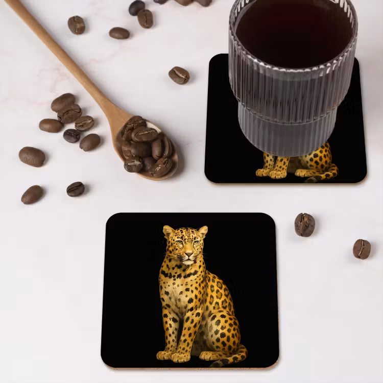 Onderzetter - Panter - Realistisch - Bruin — 4