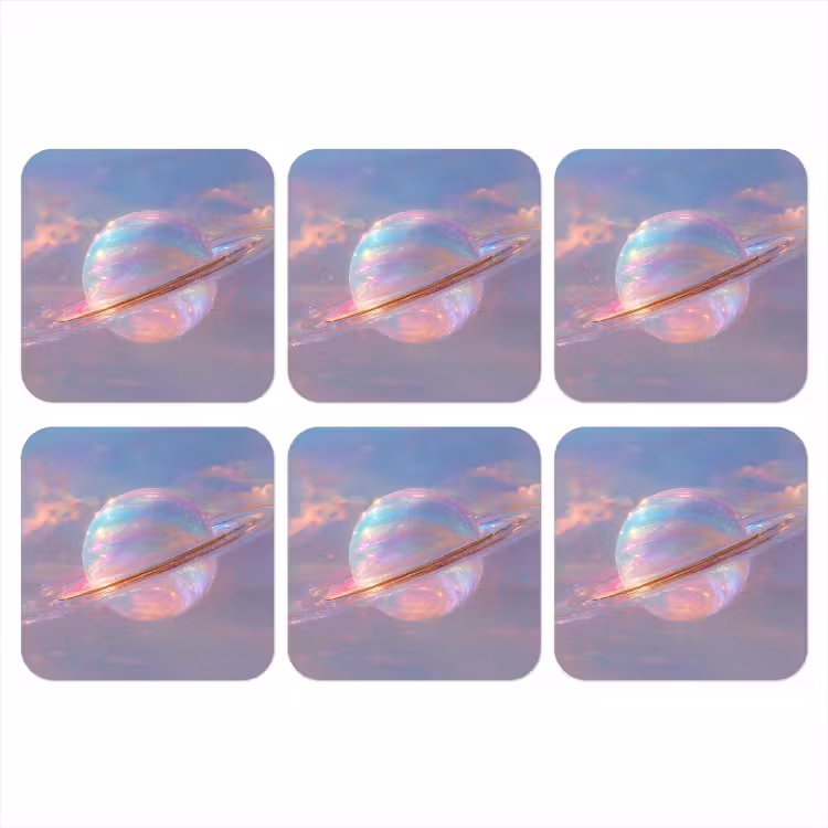 Onderzetter - Planeet - Lucht - Wolken - Pasteltinten — 1
