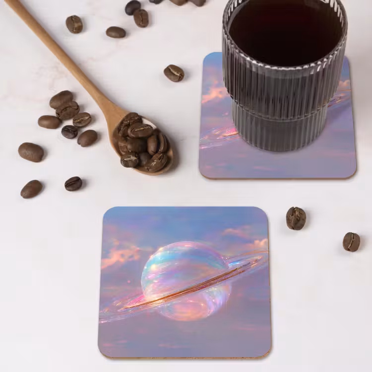 Onderzetter - Planeet - Lucht - Wolken - Pasteltinten — 4