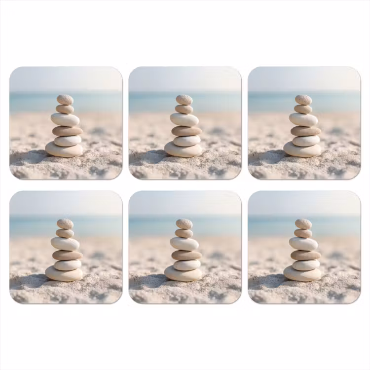 Onderzetter - Stenen - Stapel - Zand - Zee — 1