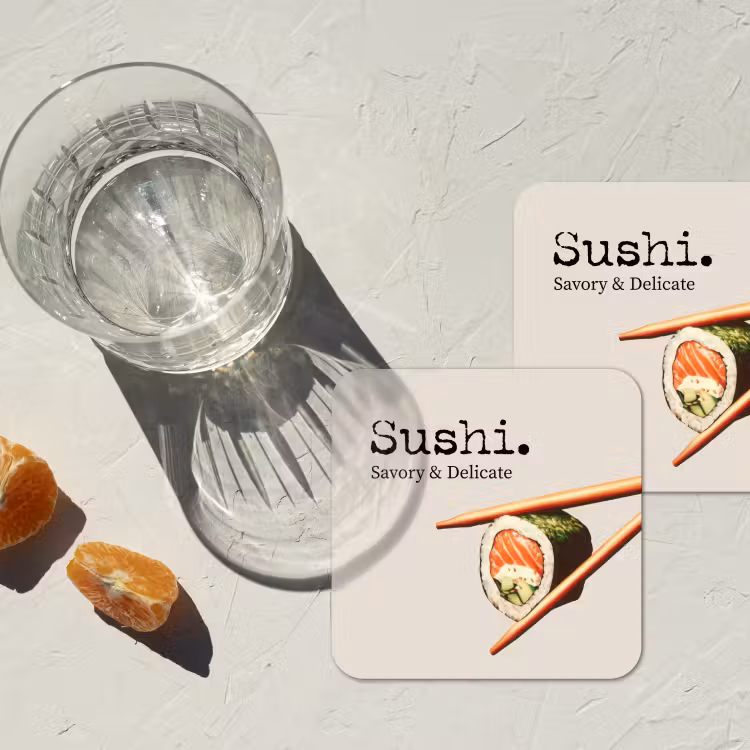 Onderzetter - Sushi - Zalm - Rijst - Japans — 3