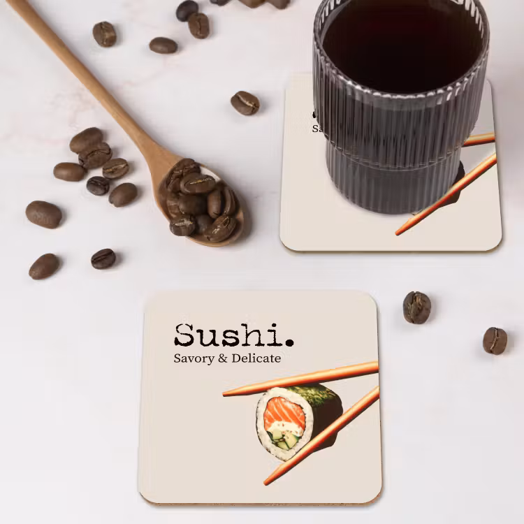 Onderzetter - Sushi - Zalm - Rijst - Japans — 4