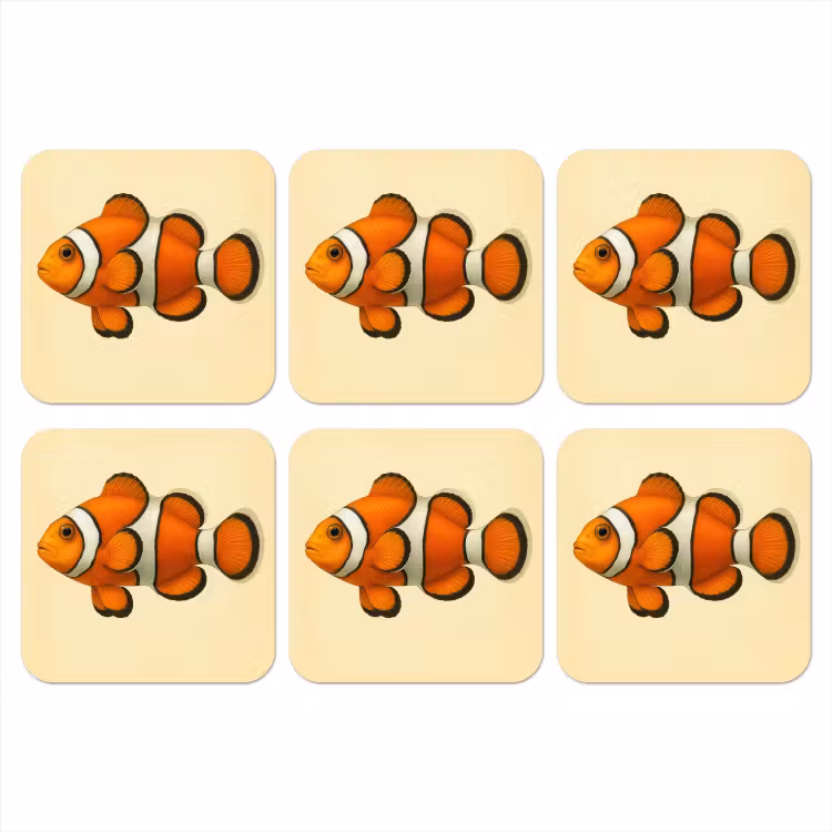 Onderzetter - Vis - Oranje - Strepen — 1