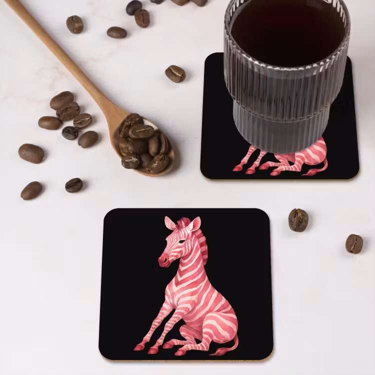 Onderzetter - Zebra - Roze - Gestreept — 4
