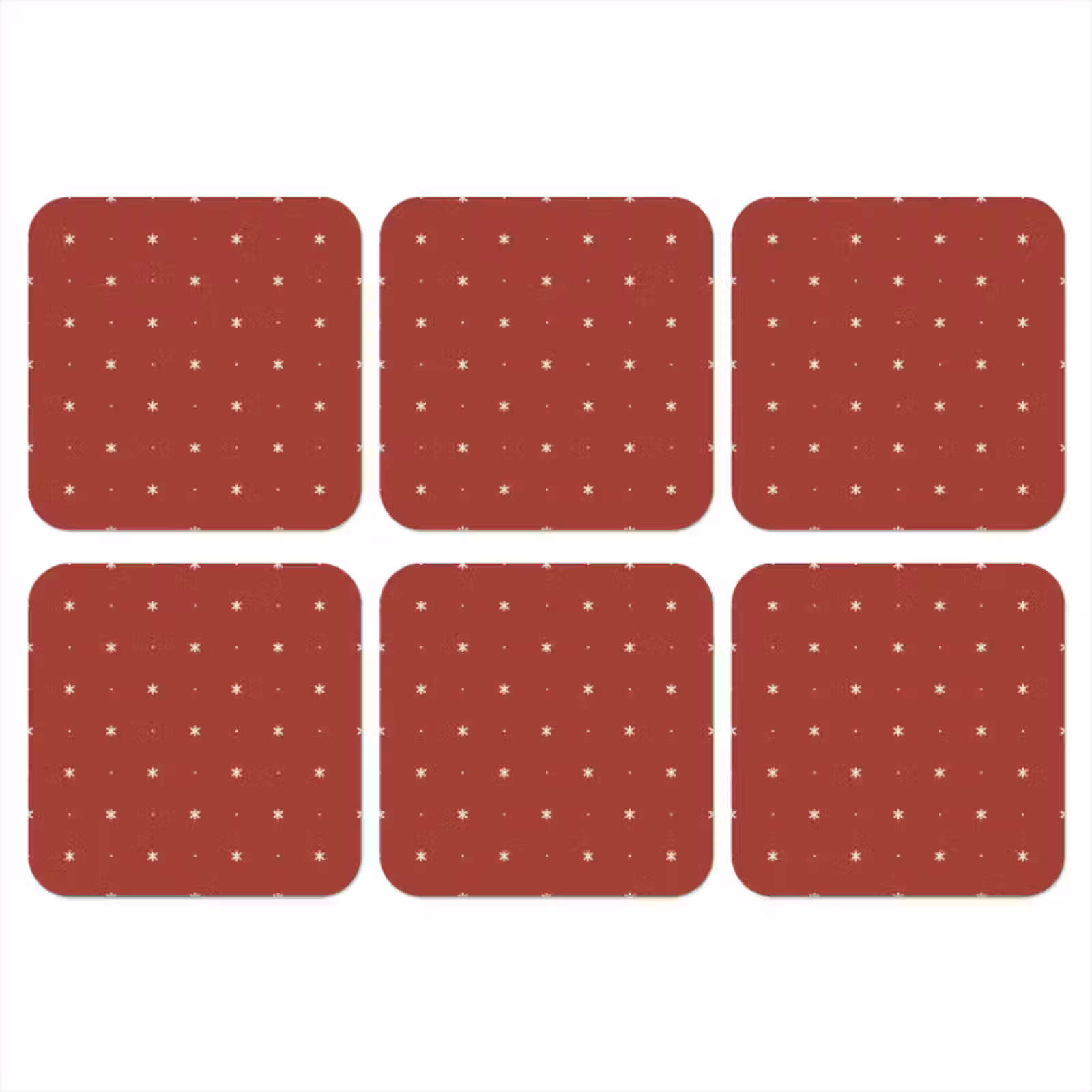 Onderzetter - Patroon - Stippen - Sterren - Rood — 1