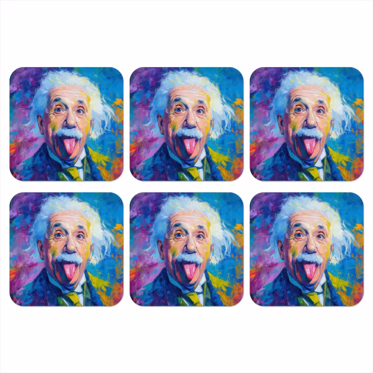 Onderzetter - Oude man - Expressief - Kleurrijk — 1