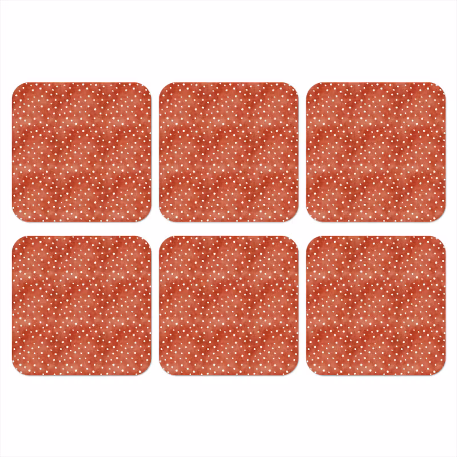 Onderzetter - Patroon - Stippen - Rood - Wit — 1