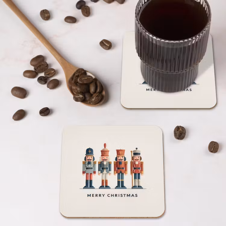 Onderzetter - Notenkrakers - Minimalistisch - Kerst - Beige — 4