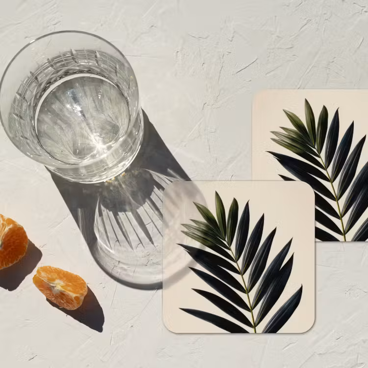 Onderzetter - Palmblad - Donkere bladen - Subtiel — 3