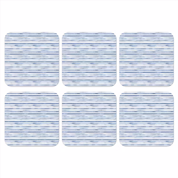 Onderzetter​ - Strepen - Patroon - Blauw - Wit — 1