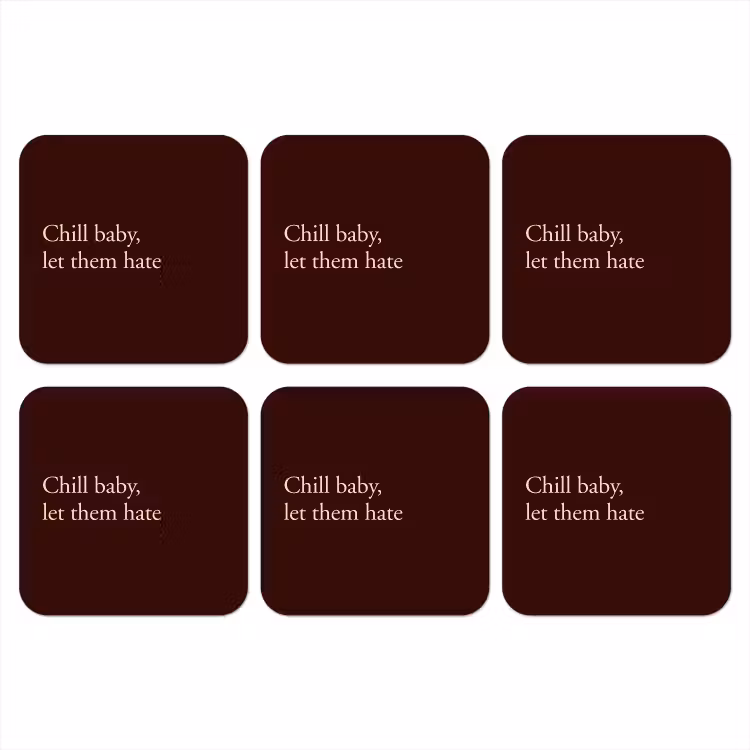 Onderzetter - Tekst - Rood - Minimalistisch — 1