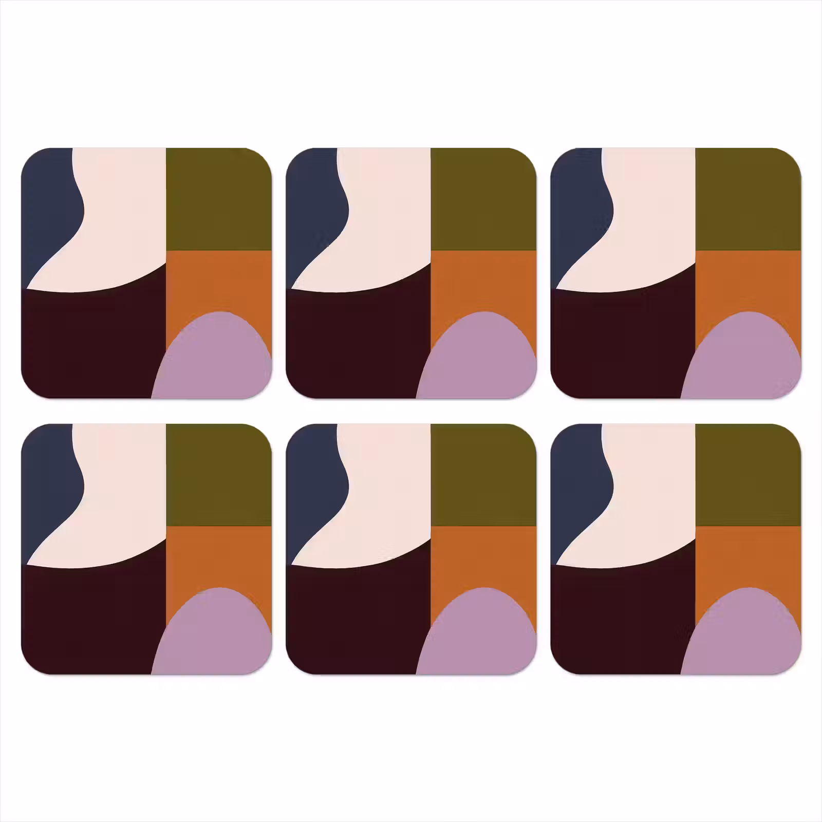Onderzetter - Vormen - Abstract - Kleuren - Vierkant — 1