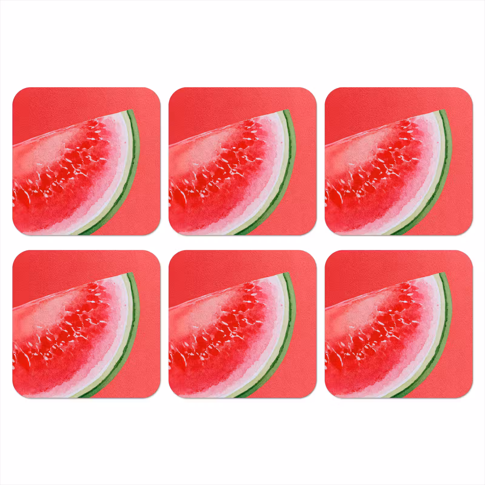 Onderzetter - Watermeloen - Rood - Zomers — 1