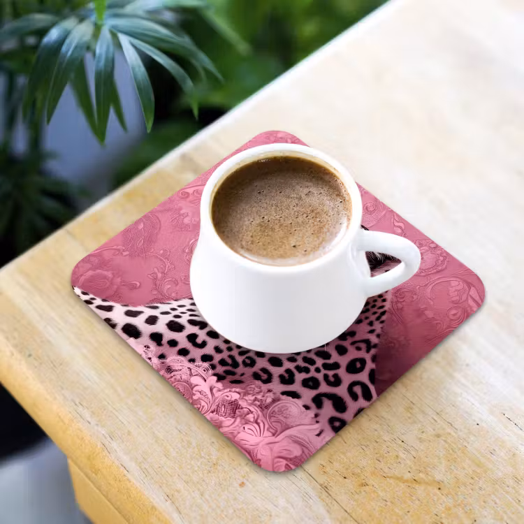 Onderzetter - Panter - Luxe - Roze — 2