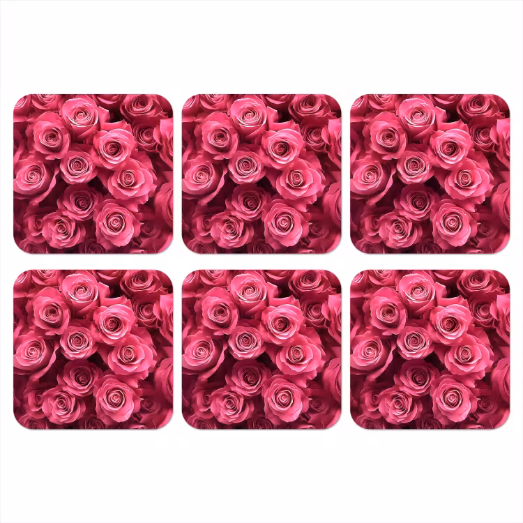 Onderzetter​ - Rozen - Pink - Bloem — 1