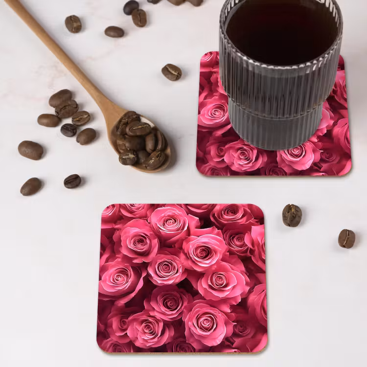 Onderzetter​ - Rozen - Pink - Bloem — 4