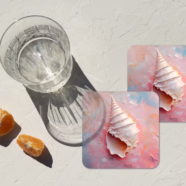 Onderzetter - Schelp - Pastel - Pink — 3