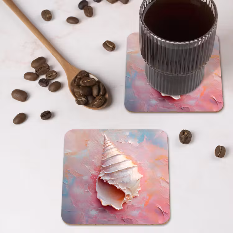 Onderzetter - Schelp - Pastel - Pink — 4