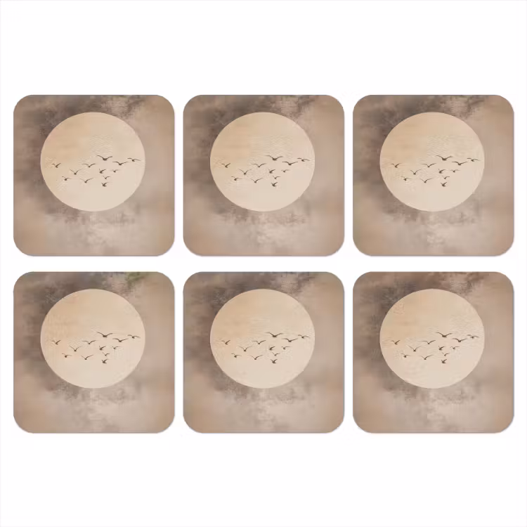 Onderzetter - Vogel - Beige - Japandi — 1