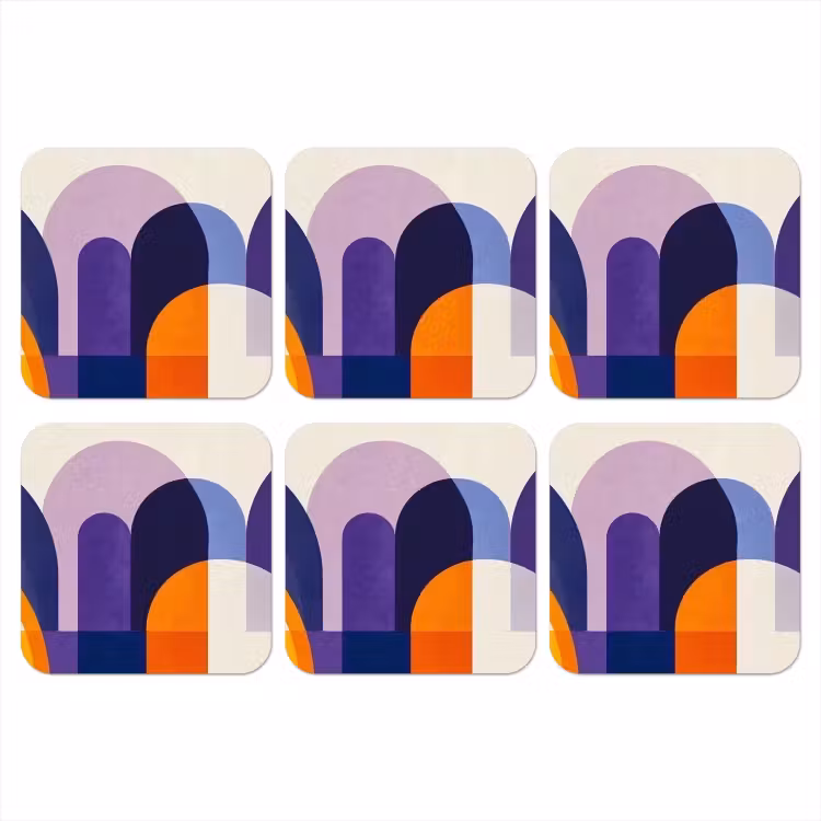 Onderzetter - Vormen - Abstract - Grafisch - Oranje — 1