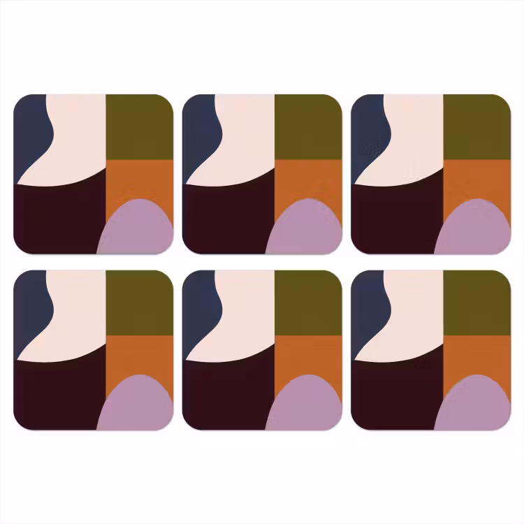Onderzetter - Vormen - Abstract - Kleuren - Vierkant — 1