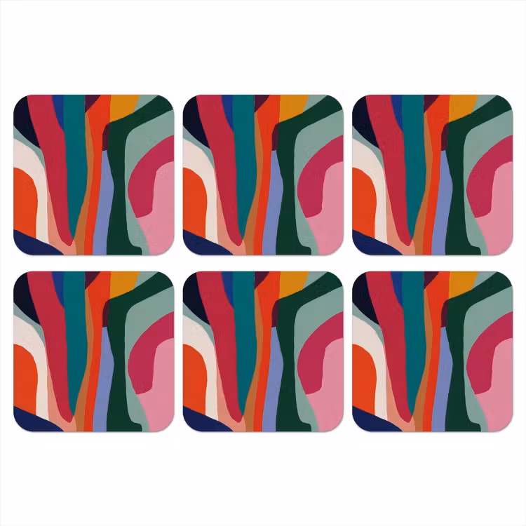 Onderzetter - Vormen - Bochten - Kleurrijk - Abstract — 1