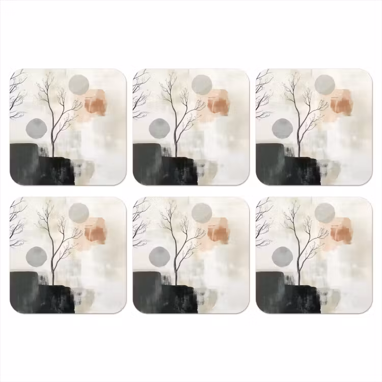 Onderzetter - Wabi sabi - Beige - Plant — 1
