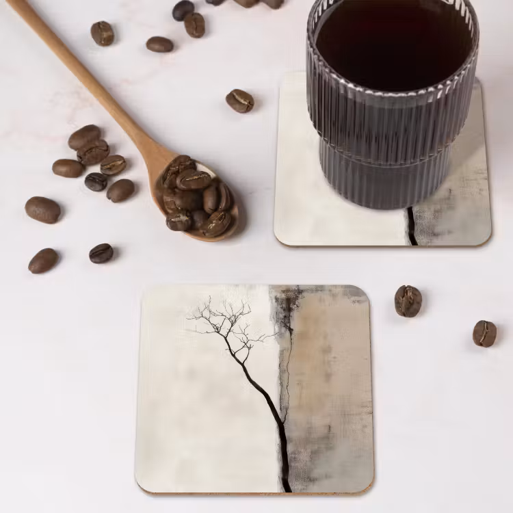 Onderzetter - Wabi sabi - Plant - Beige — 4