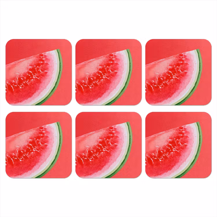 Onderzetter - Watermeloen - Rood - Zomers — 1