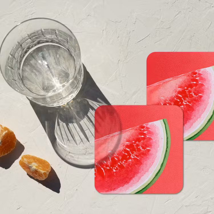 Onderzetter - Watermeloen - Rood - Zomers — 3
