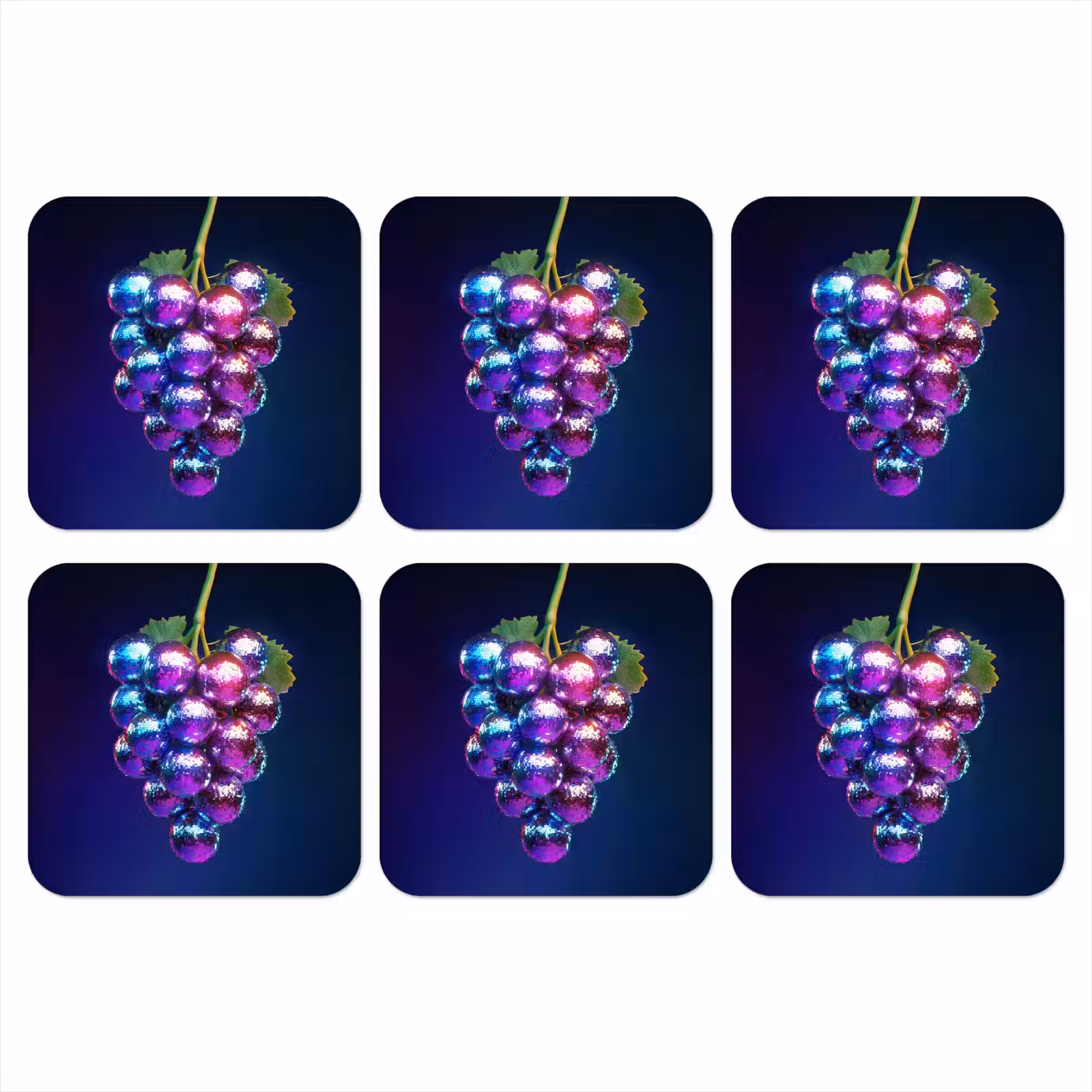 Onderzetter - Paars - Disco - Feest - Druif — 1