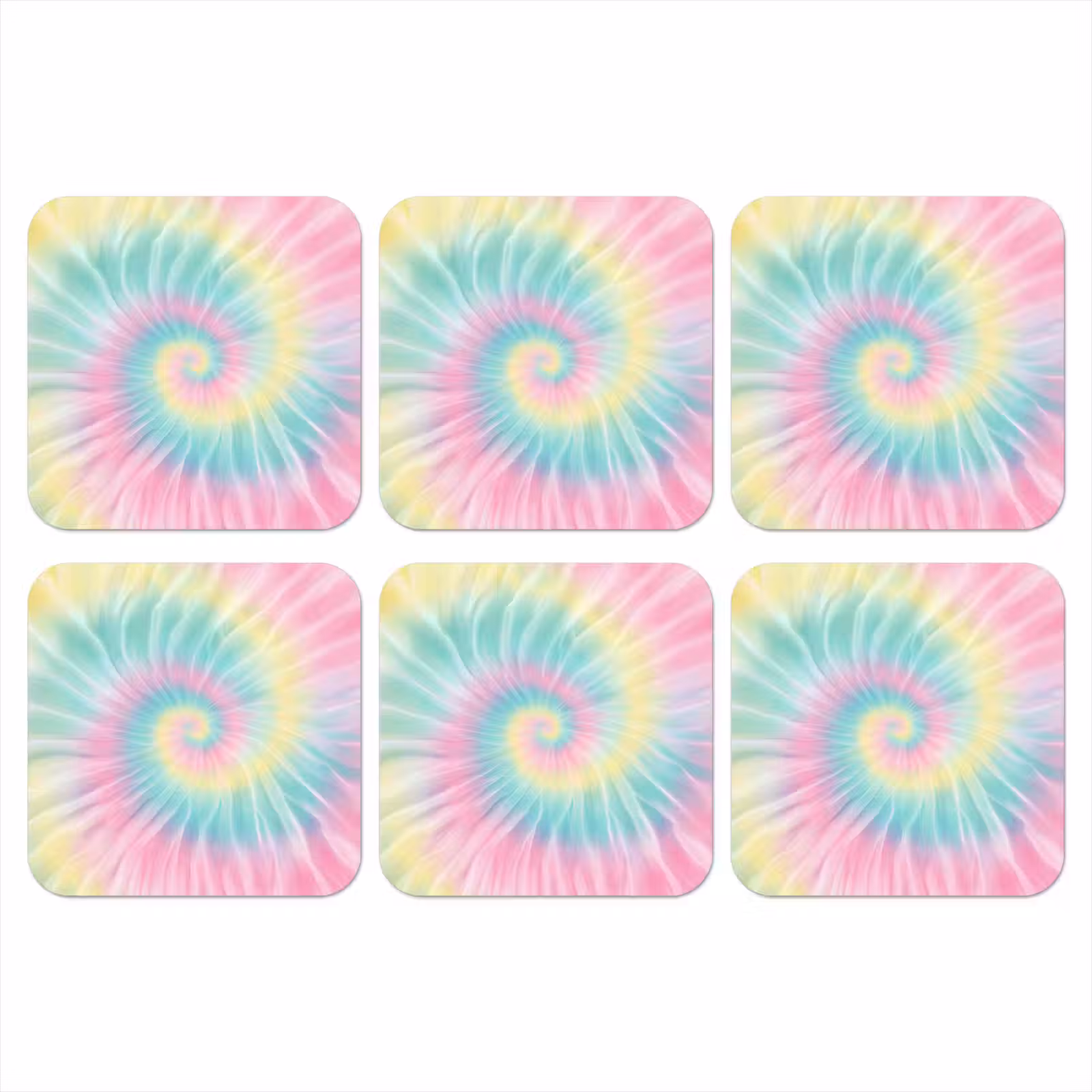 Onderzetter - Pasteltinten - Tie dye - Roze — 1