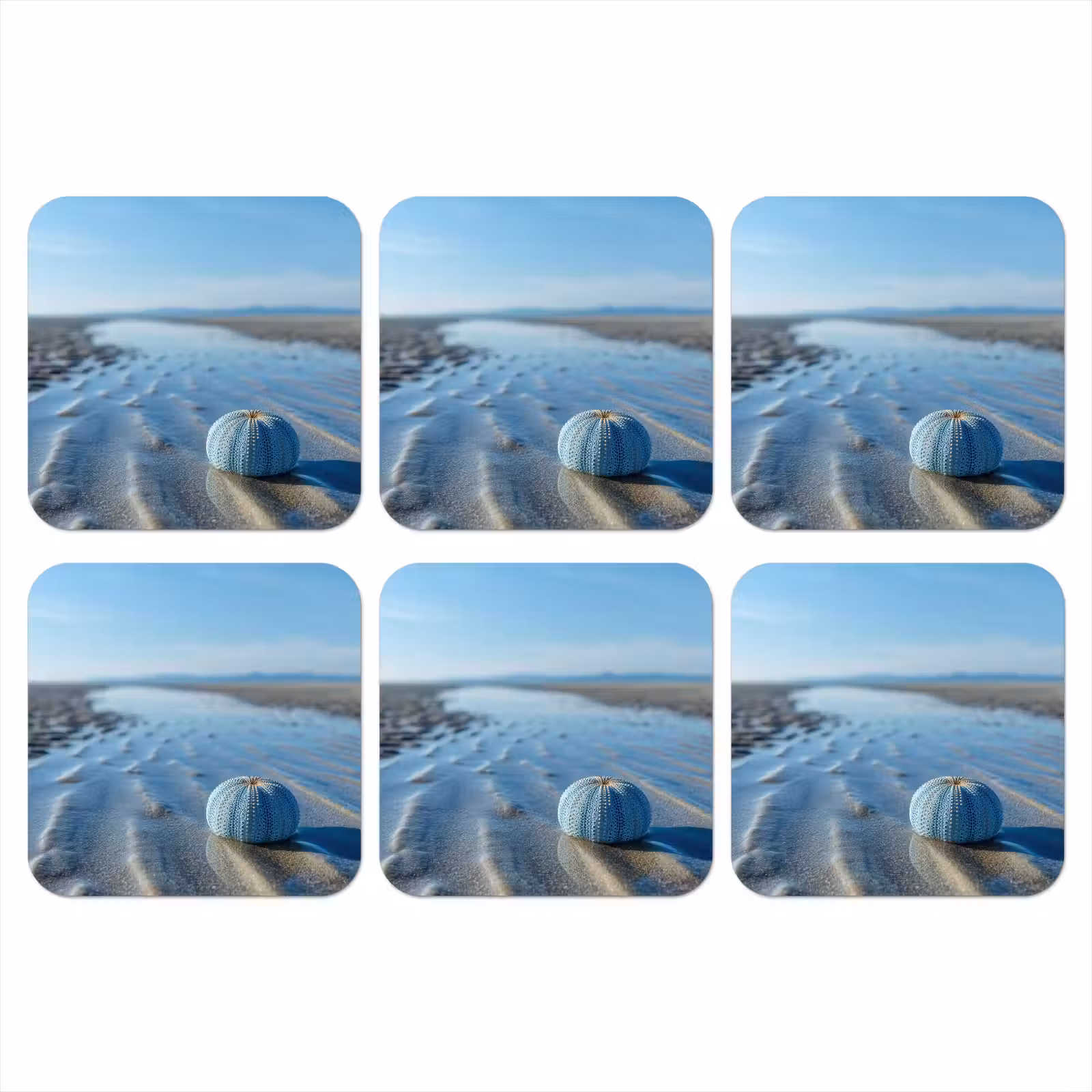 Onderzetter - Strand - Schild - Water - Blauw — 1