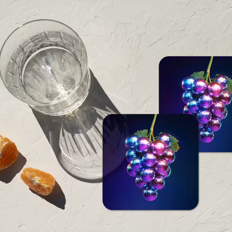Onderzetter - Paars - Disco - Feest - Druif — 3